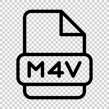 M4v File Icon. Type Files Sign outline symbol Design, Icons Format Type Data.  Stockillustratie