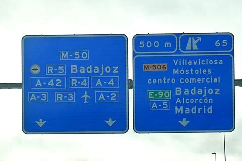 M50 motorway , exit 65 to A-5 , 22/12/2025 Stock Photos