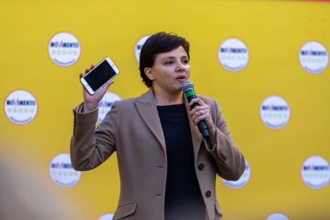 M5S protest demonstration in the square Stock Photos