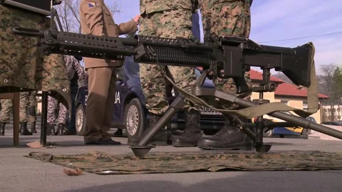 M60 machine gun Video stock 259205184