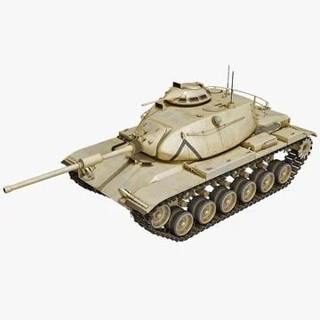 M60 Patton US Combat Tank 2 3D Model