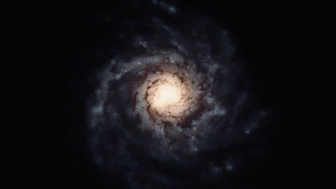 M87 Perfect Spiral Galaxy Zoom in, Space Animation 4K Stock Footage 242513501