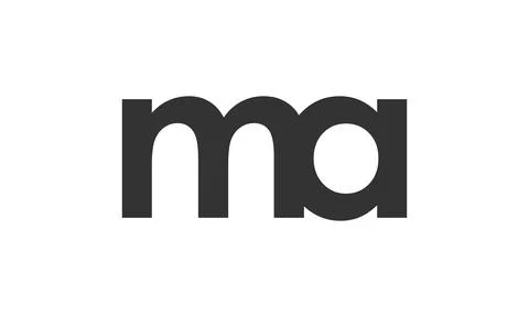 MA creative geometric initial based modern and minimal logo. Letter m a tre.. Stock Illustration