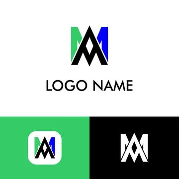 MA logo template design. イラスト素材