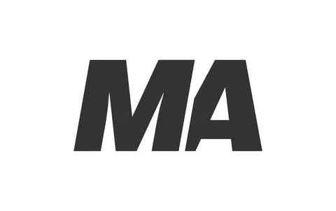MA Techno Editable Font Logo For Corporate Branding. Bold, Futuristic Desig.. 스톡 일러스트