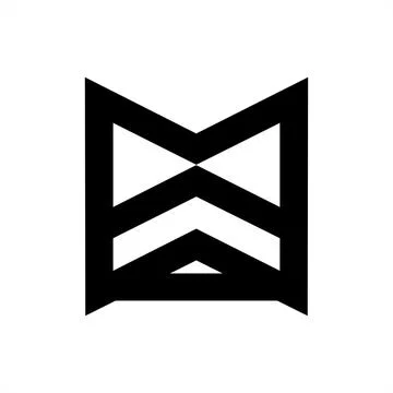 MA, XMA initials geometric line art company logo Illustrazione stock