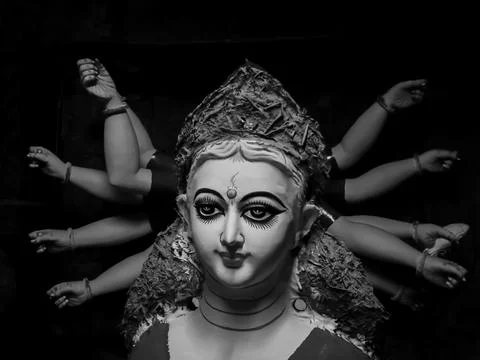 Maa Durga idol making. Stock Photos