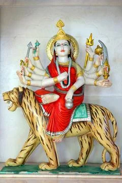 Maa Durga third aspect Maa chandra ghanta Copyright: xAnirudhaxCheoolkar/D... Stock Photos