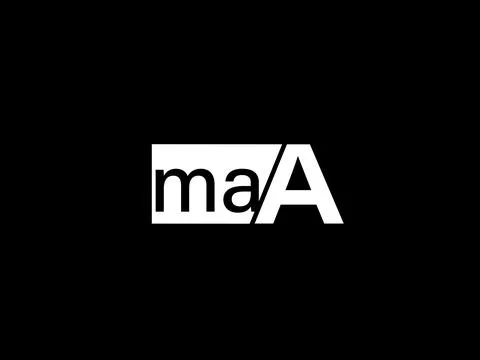 MAA Logo and Graphics design vector art, Icons isolated on black background Illustrazione stock
