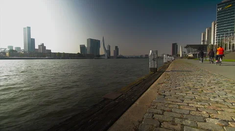 Maas river Rotterdam 스톡 동영상 41549066
