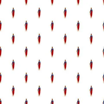 Maasai man pattern representing african tribal culture Stockillustratie