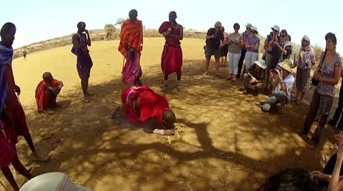 Maasai starts fire Stock Footage 10799879