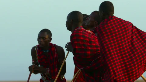 Maasai warrior dance Stock Footage 201925689