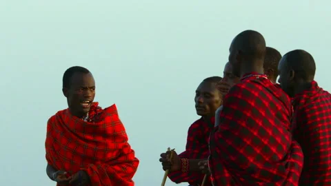 Maasai warrior dance Stock Footage 201925751