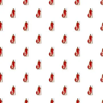 Maasai warrior pattern showing african traditional culture Stock Illustration