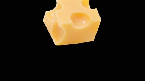 Maasdam, one cube of cheese 스톡 동영상 209562132