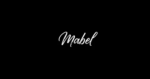 Mabel Female Name in Stylish Lettering B... | Stock Video | Pond5