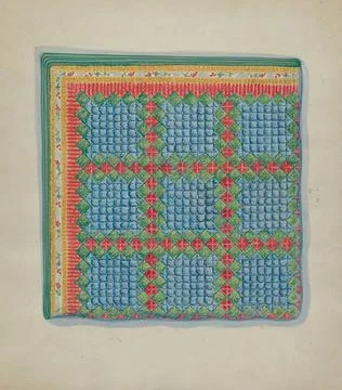 Mabel Ritter, Patchwork Quilt, c 1936 Patchwork Quilt Copyright: xpiemagsx... Stock Photos