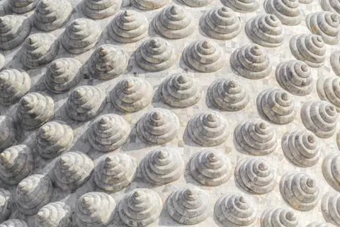 Mable spiral pattern of the buddha head Stock Photos