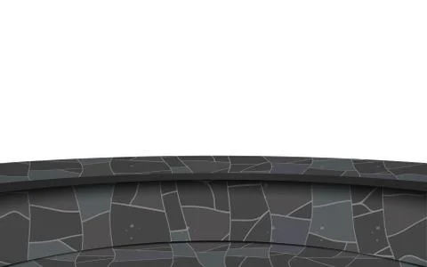 Mable table in the white studio room Stock Illustration