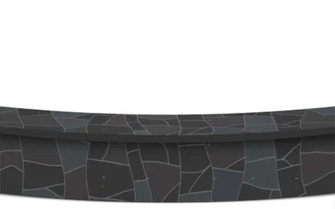 Mable table in the white studio room Stock Illustration