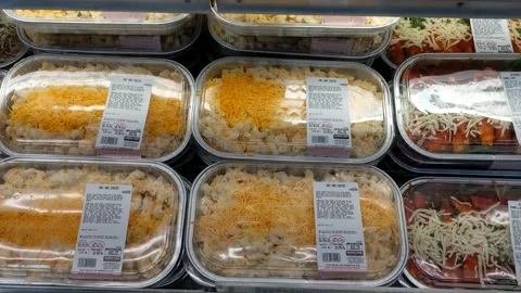 Mac and Cheese Pasta Bakes Available for Purchase Stock Footage 154132537