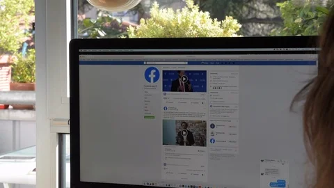 Mac and Facebook Stock Footage 126589958