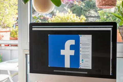 Mac and Facebook Stock Photos