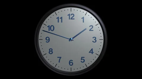 Mac clock ticking with alpha Stock Footage 33723227