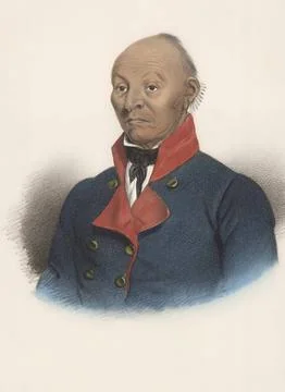 Mac-cut-i-mish-e-ca-cu-cac or Black Hawk. A Celebrated Sac Chief.  After a work Stock Illustration