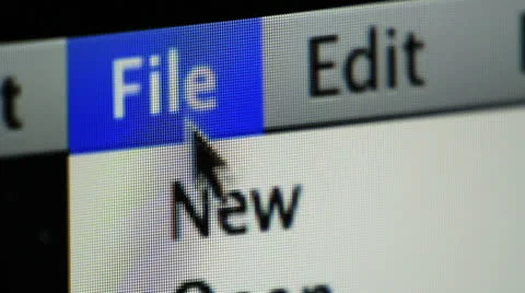 Mac display menu close up Stock Footage 24820433
