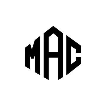 MAC letter logo design with polygon shape. MAC polygon and cube shape logo .. Stock-Illustration