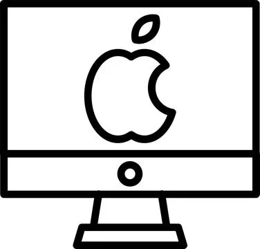 Mac Line Icon Design Illustrazione stock