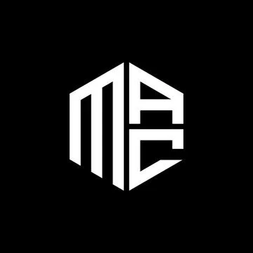 MAC logo MAC icon MAC monogram MAC letter minimalist Circle flat Unique mod.. Stock Illustration