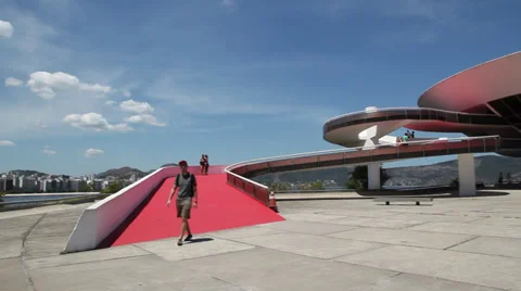 MAC Niemeyer Niteroi Stock Footage 37649037