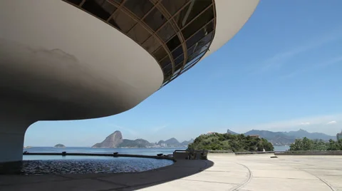 MAC Niemeyer Niteroi Stock Footage 37649453