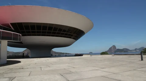 MAC Niemeyer Niteroi Stock Footage 37649548