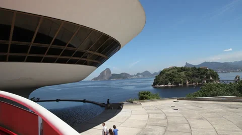 MAC Niemeyer Niteroi Stock Footage 37649783