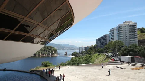 MAC Niemeyer Niteroi Stock Footage 37649919