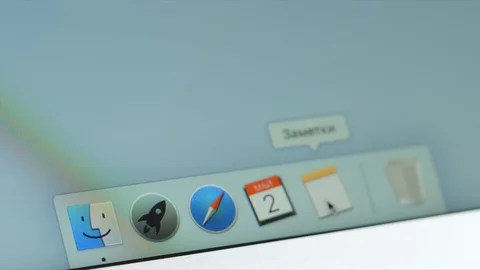 Mac OS icons - Side view, Macro shot Stock Footage 75149130