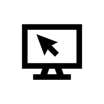 Mac screen with cursor, an icon for information technology Stock Illustration