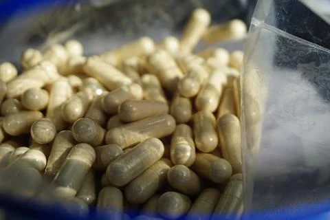 MACA Capsules Stock Photos
