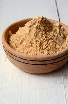 Maca root powder Stock Photos