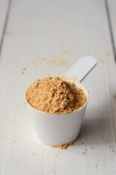 Maca root powder Stock Photos