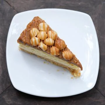 Macadamia cake on the table Stock Photos