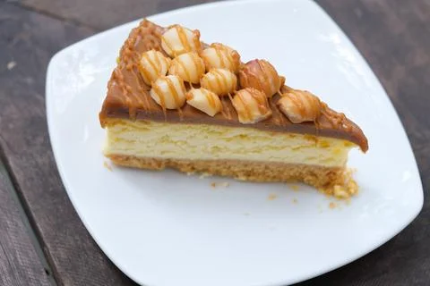 Macadamia cake on the table Stock Photos