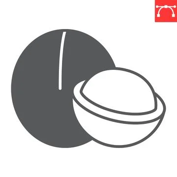 Macadamia glyph icon 스톡 일러스트