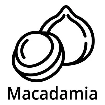 Macadamia icon, outline style Stock Illustration