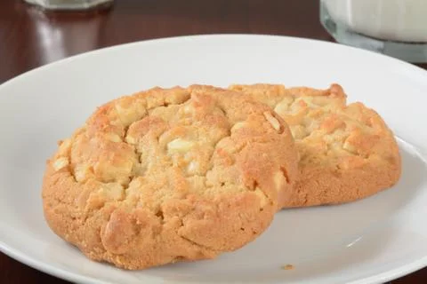 Macadamia nut cookies Stock Photos