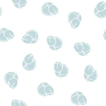 Macadamia nut glyph seamless pattern Stockillustratie